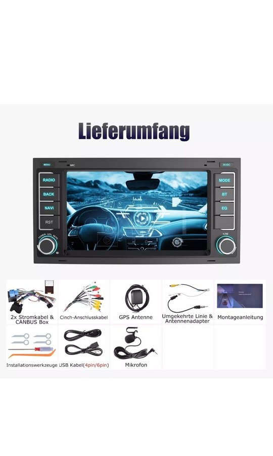 7" Für Touareg Multivan Transporter T5 Android11 Autoradio CarPlay