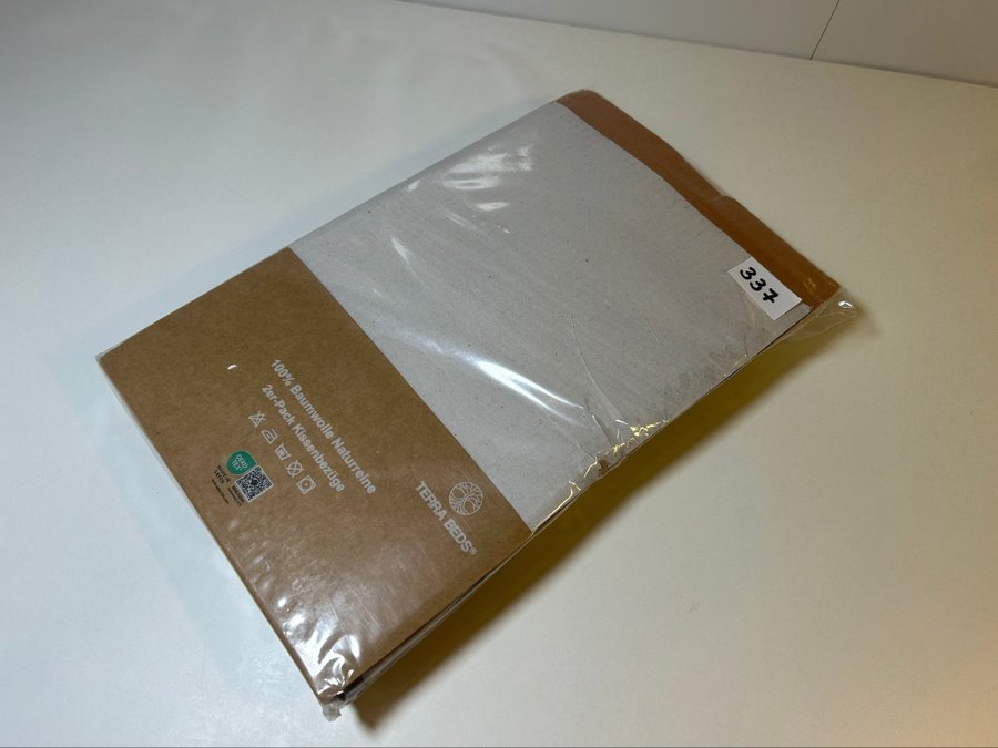 BID! Terra Beds Pillowcases 80x80cm, Set of 2! New!