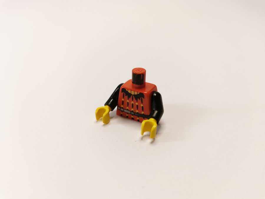 Lego - minifigur - torso - castle - batlord - 973px125c01 - röd/svart