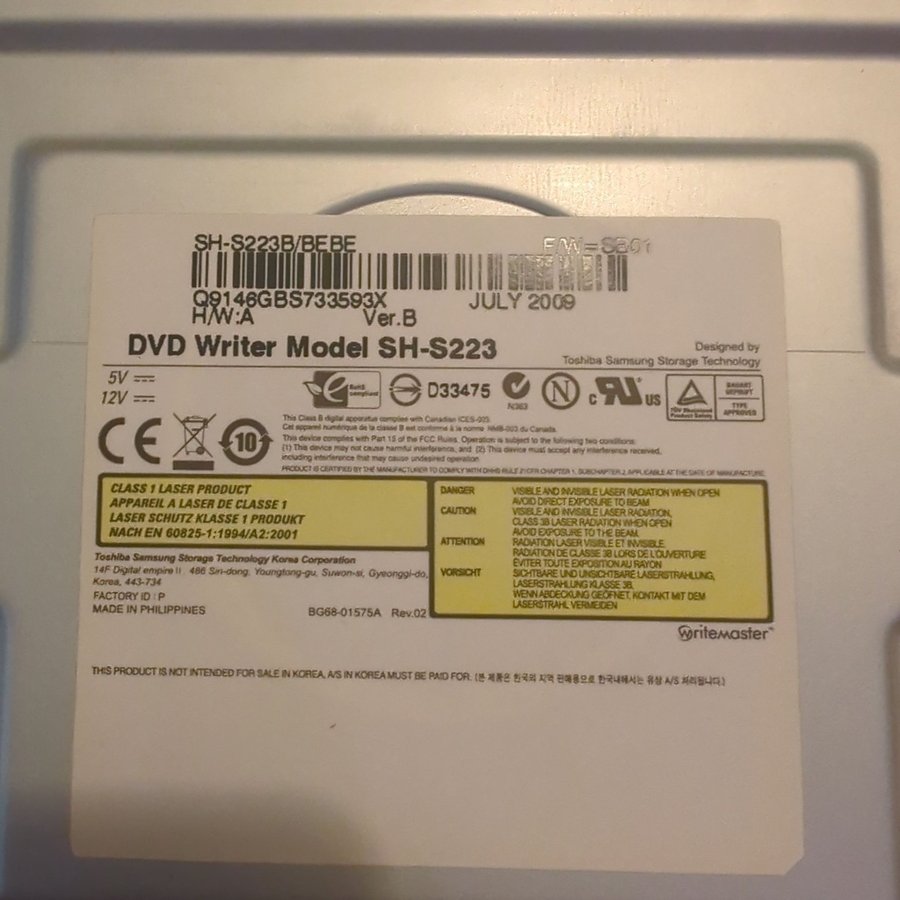 DVD-brännare Samsung SH-S223S