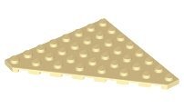 Tan Wedge Plate 8 x 8 Cut Corner - LEGO - 30504