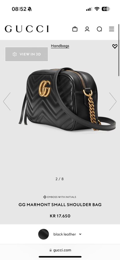 Gucci mormont small shoulder bag