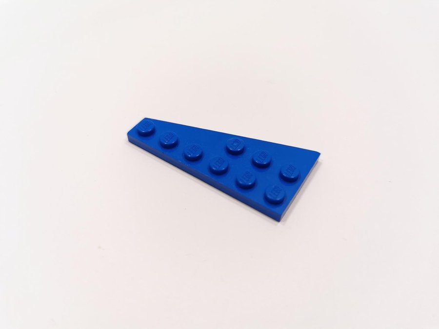 Lego - wedge - vinge - plate - höger - 6x3 - part 54383 - blå