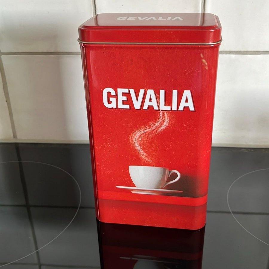 Gevalia kaffeburk i plåt