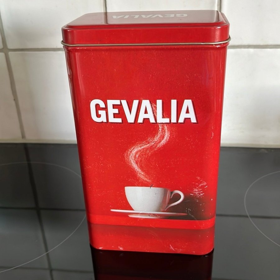 Gevalia kaffeburk i plåt