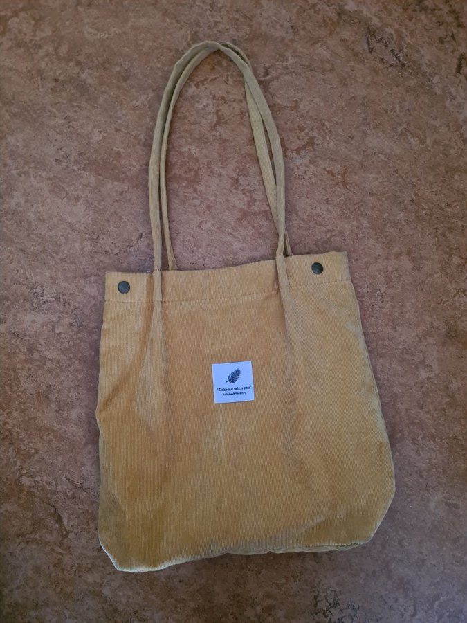 Gul retro väska totebag