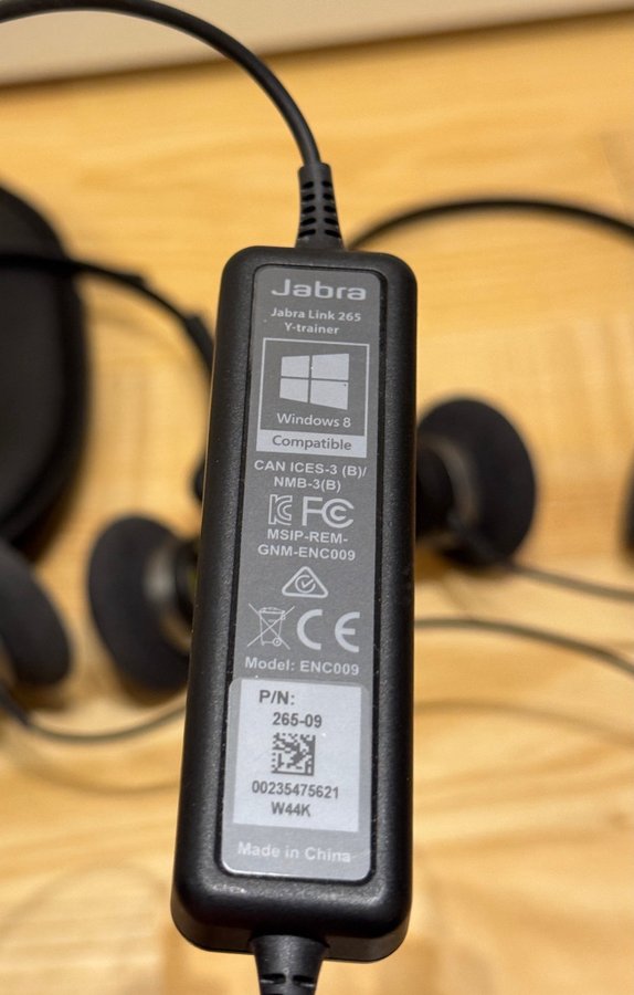 Jabra Link 265 Y-trainer dubbelt datorheadset