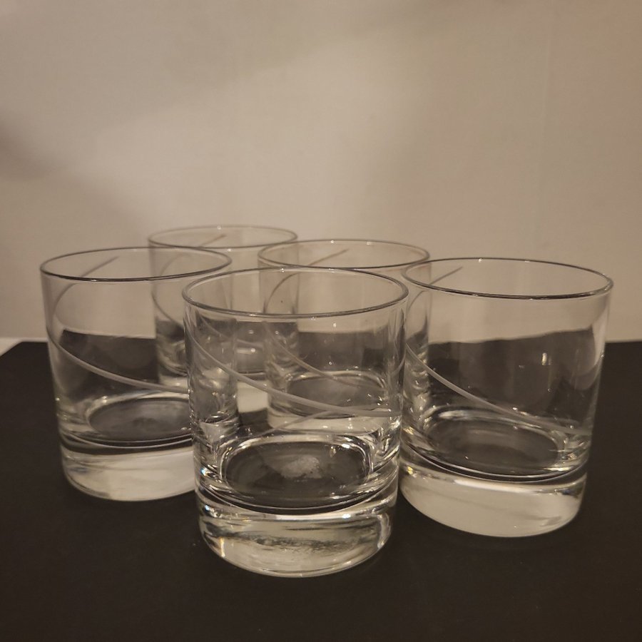 WHISKY GLAS KOSTA BODA "LINE" 5 ST ***