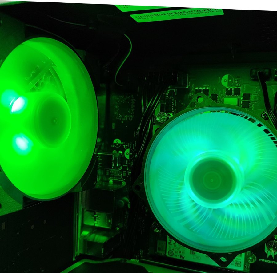 92mm RGB CPU fläkt 2st RGB chassi fläktar och en ny tub kylpasta