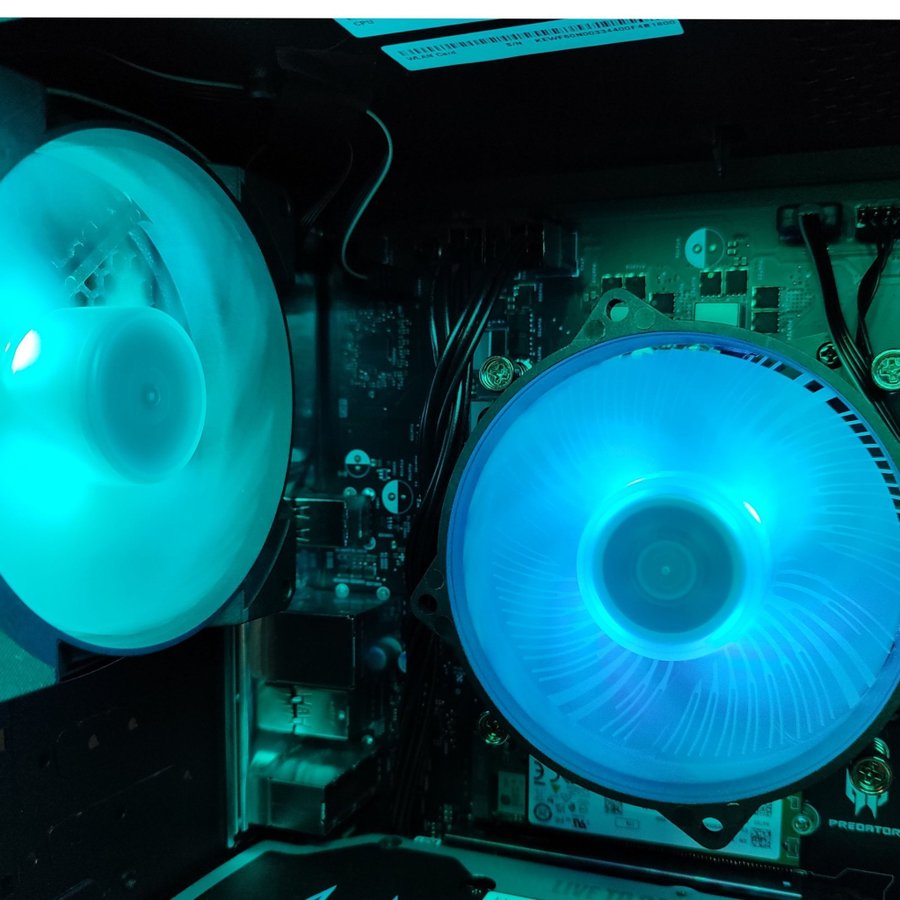 92mm RGB CPU fläkt 2st RGB chassi fläktar och en ny tub kylpasta