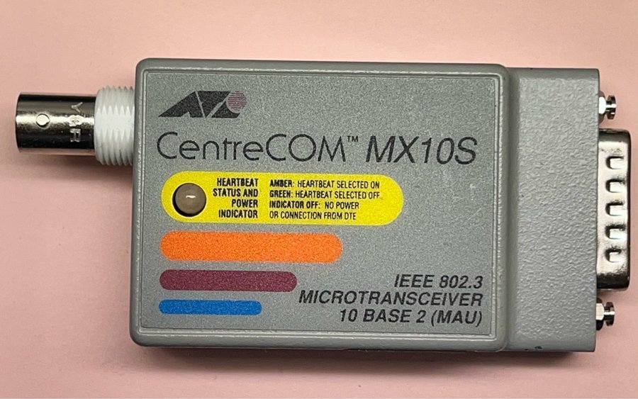 Allied Telesis Centrecom MX10S Microtransceiver 10BASE2