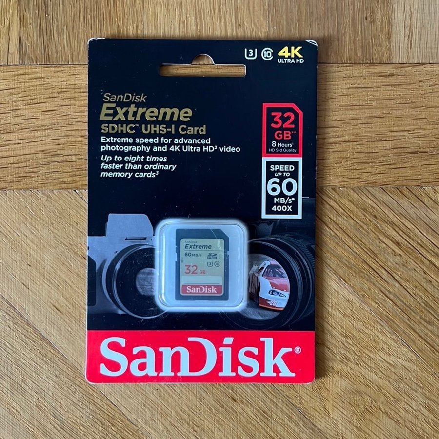 Sandisk Extreme SDHC UHS-I 32GB minneskort