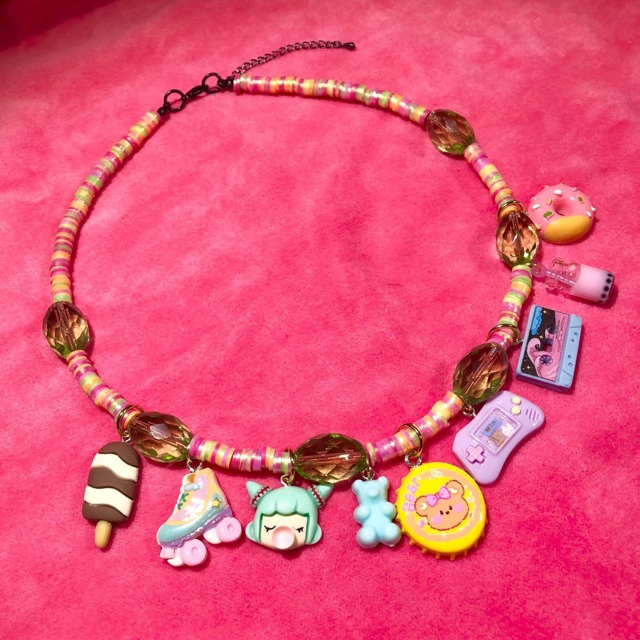 Bijouteri halsband, egen design  one of a kind! Donut mm kawaii