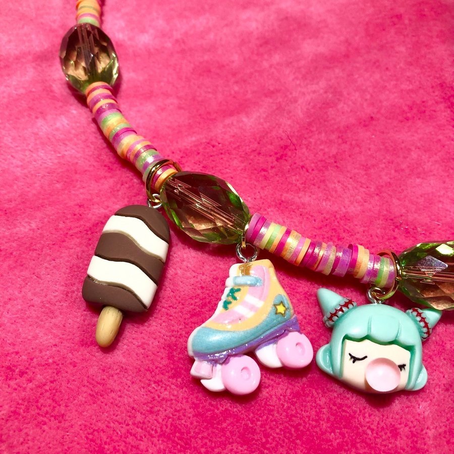 Bijouteri halsband, egen design  one of a kind! Donut mm kawaii