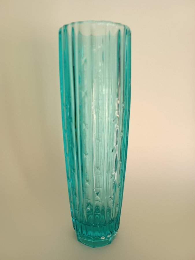 Fantastic Rudolf Jurnikl turquise glass vase FREE SHIPPING SWEDEN AND DENMARK