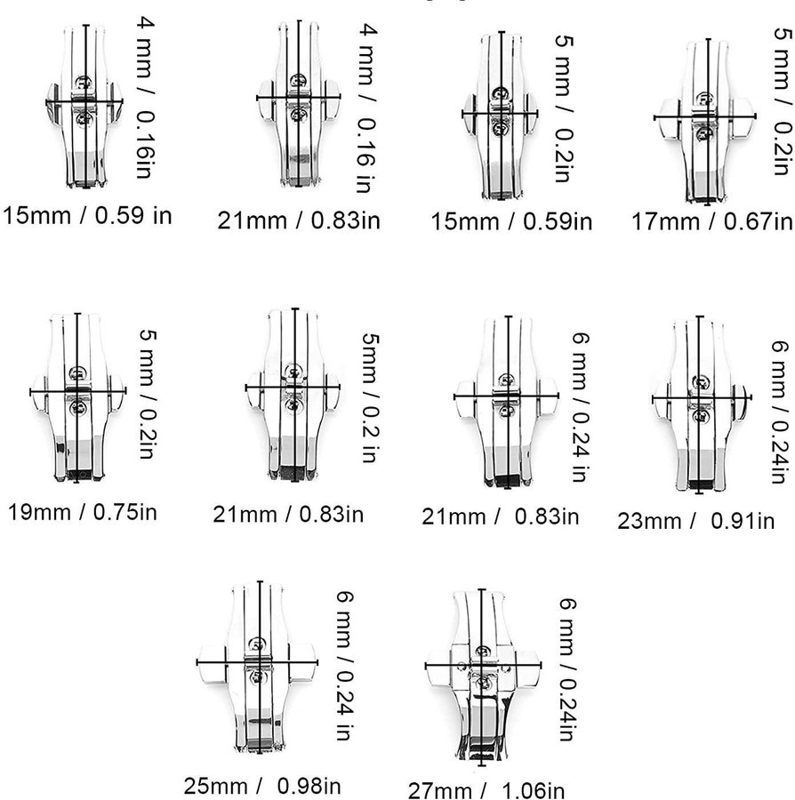 FYND! Paket med 8st NYA Klockarmbandsspännen | 4 mm/21 - 6 mm/27mm