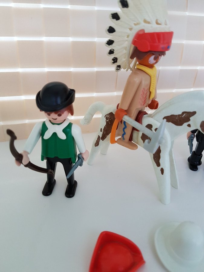 Vintage PLAYMOBIL Geobra - 1974 Playmobil Western Cowboy Indian Robin Hood