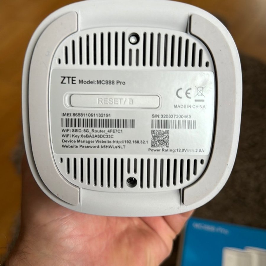 ZTE MC888 Pro Router inköpt 2024