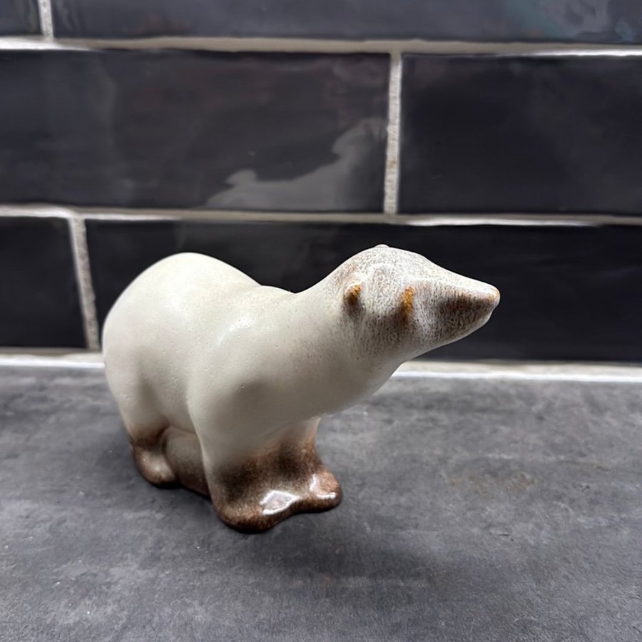 Isbjörn Ceramic Polar Bear Figurin  Vintage Keramik isbjörn