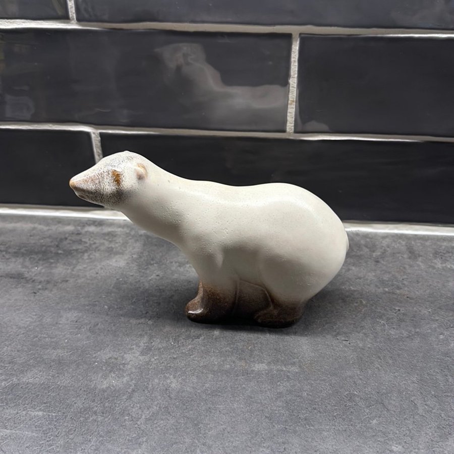 Isbjörn Ceramic Polar Bear Figurin  Vintage Keramik isbjörn