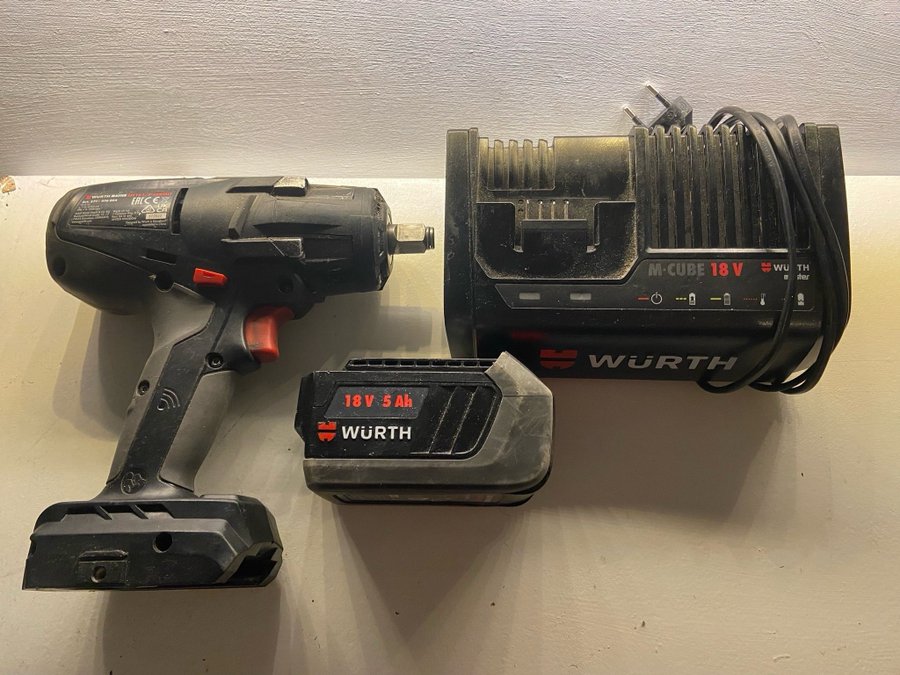 WÜRTH 18V mutterdragare med Laddare och Batteri