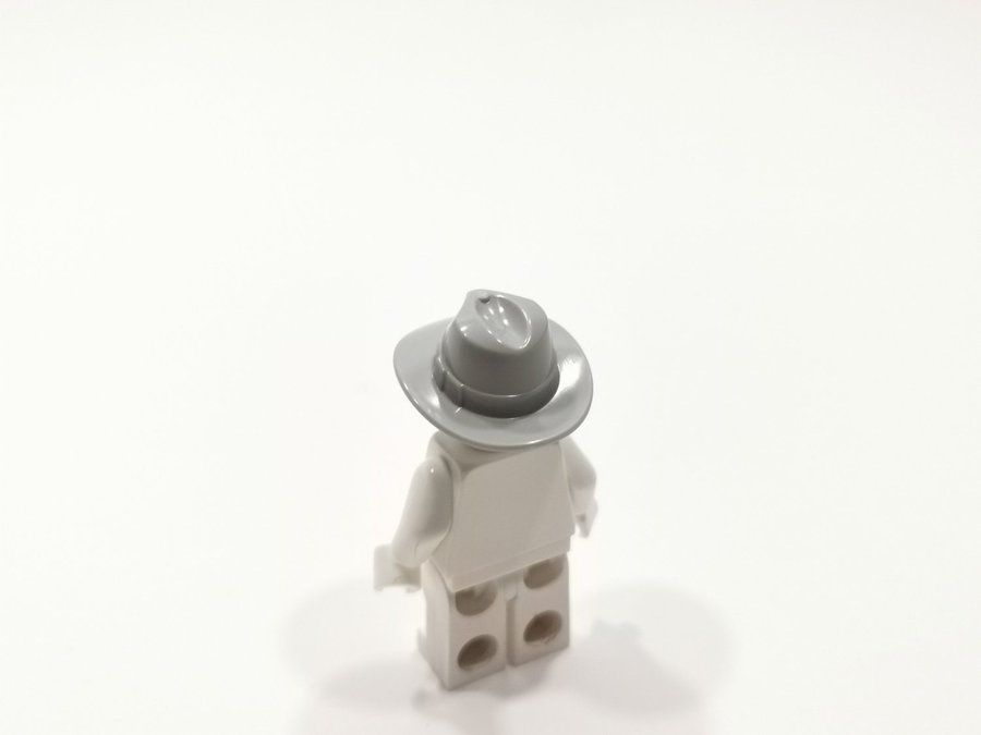 Lego - tillbehör - huvudbonad - cowboy - hatt - part 61506 - ljusgrå (bluish)