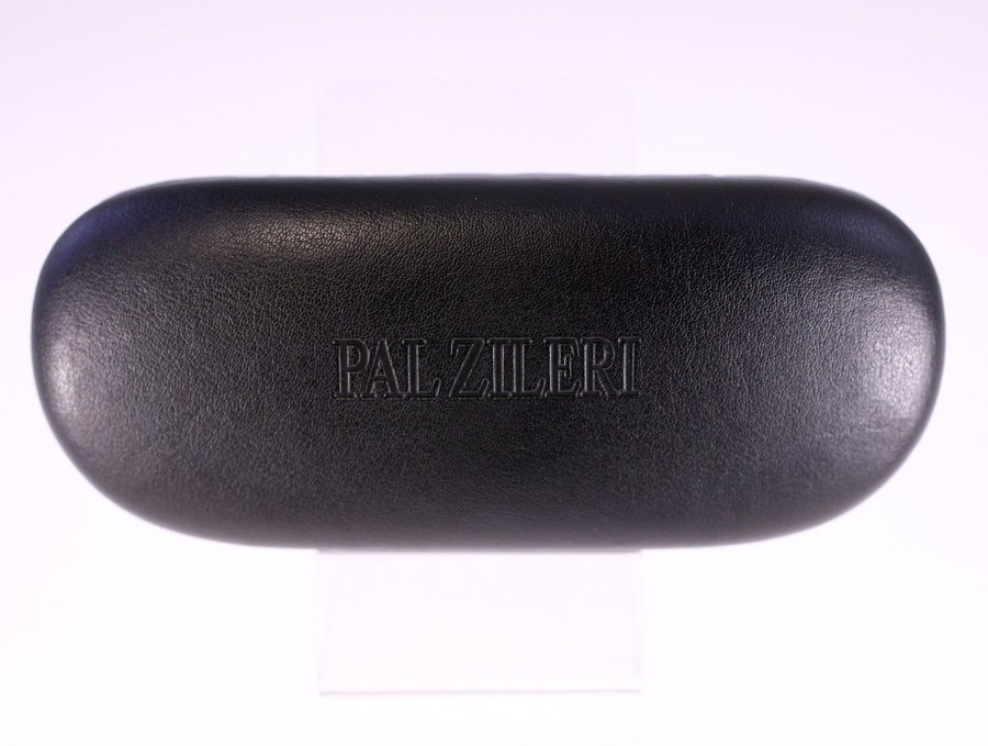 Pal Zileri vintage black leather hardshell sunglasses case-circa 00s-Weight 104g