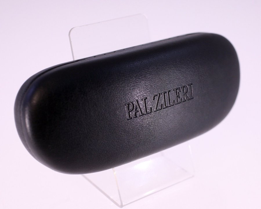 Pal Zileri vintage black leather hardshell sunglasses case-circa 00s-Weight 104g