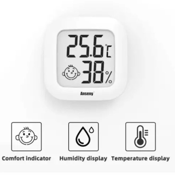 3 st Termometer / hygrometer 2 i 1 digital LCD skärm i mini format