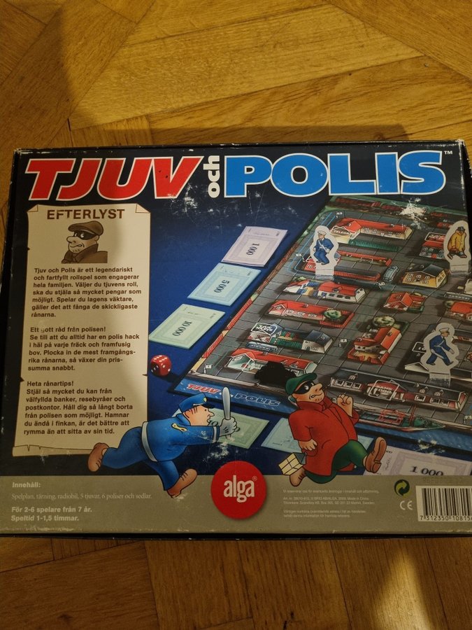 Tjuv och polis sällskapspel 7+