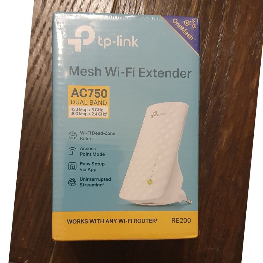 TP-Link AC750 Mesh Wi-Fi Extender RE200