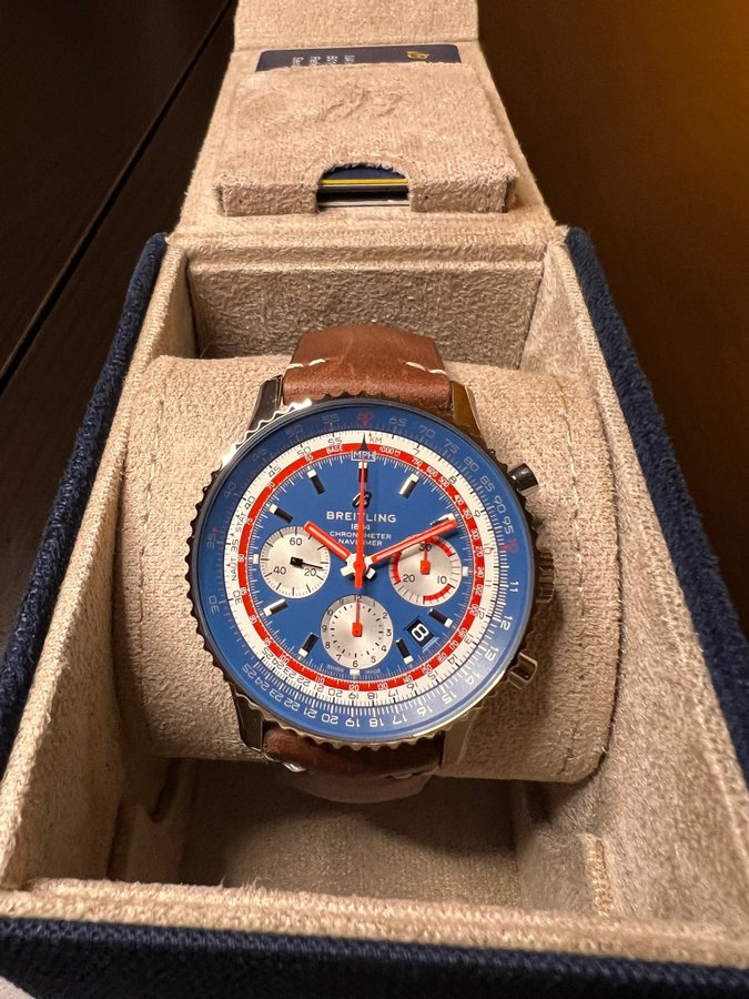 [NY  OANVÄND]Breitling Navitimer B01 Chronograph 43mm Pan Am AB01212B1C1X1