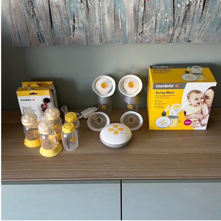 Perfekt startkit! Medela Swing Maxi elektrisk dubbelbröstpump med tillbehör