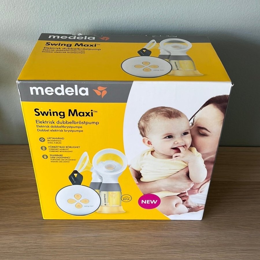 Perfekt startkit! Medela Swing Maxi elektrisk dubbelbröstpump med tillbehör