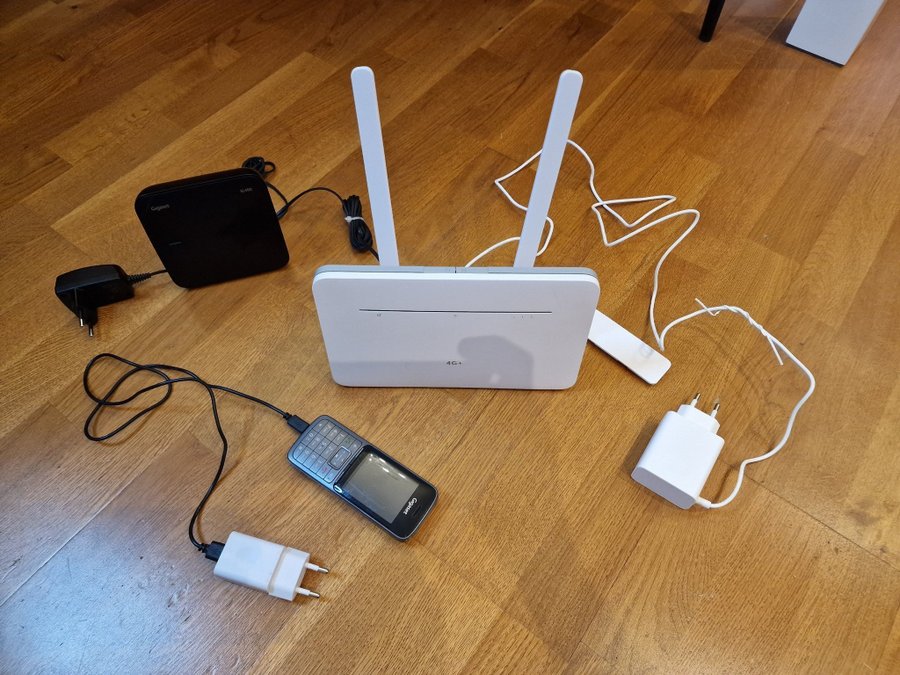 4g router med trådlös telefon - användning av ett telefon-simkort