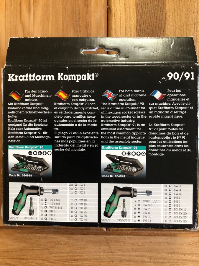 Wera Kraftform Kompakt 90 skruvmejselset