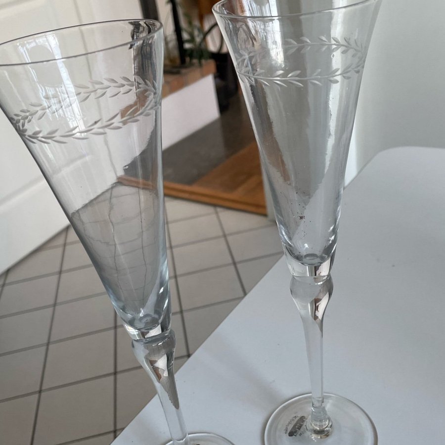 2 st champagneglas från Miljögården design