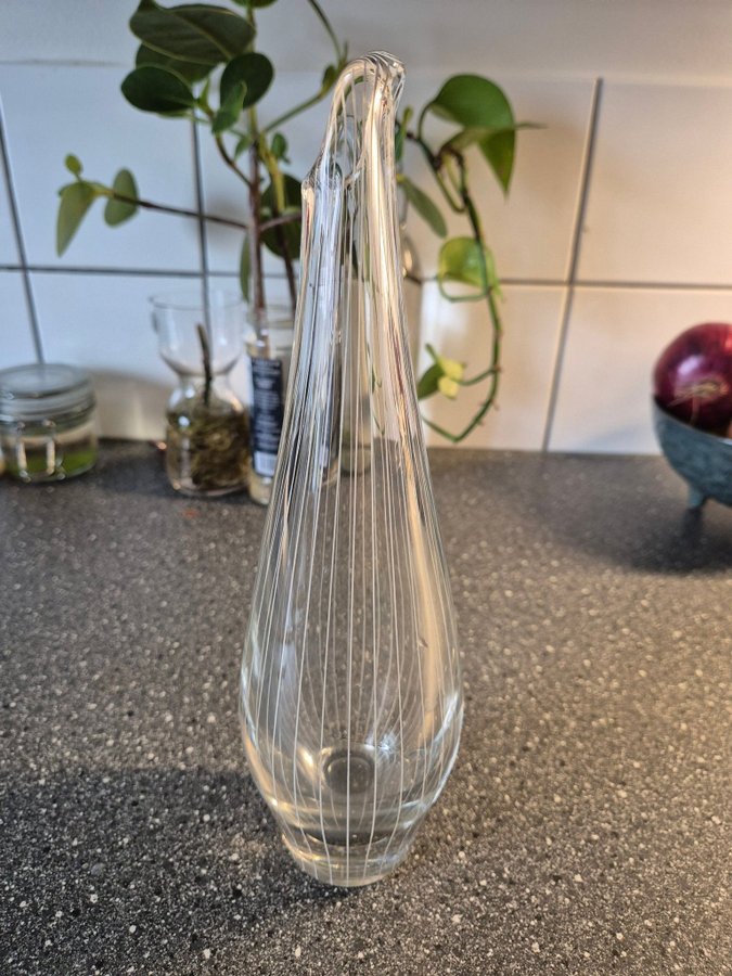 VAS, glas, sannolikt Bengt Orup, Johansfors glasbruk, 1950-tal.