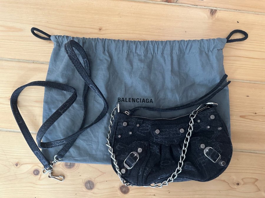 Balenciaga Le Cagole mini denim bag