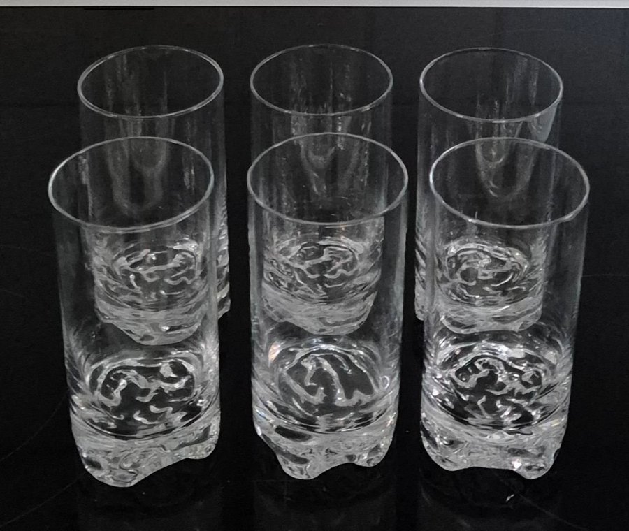 6 st Gaissa ölglas grogglas Iittala Tapio Wirkkala Finland