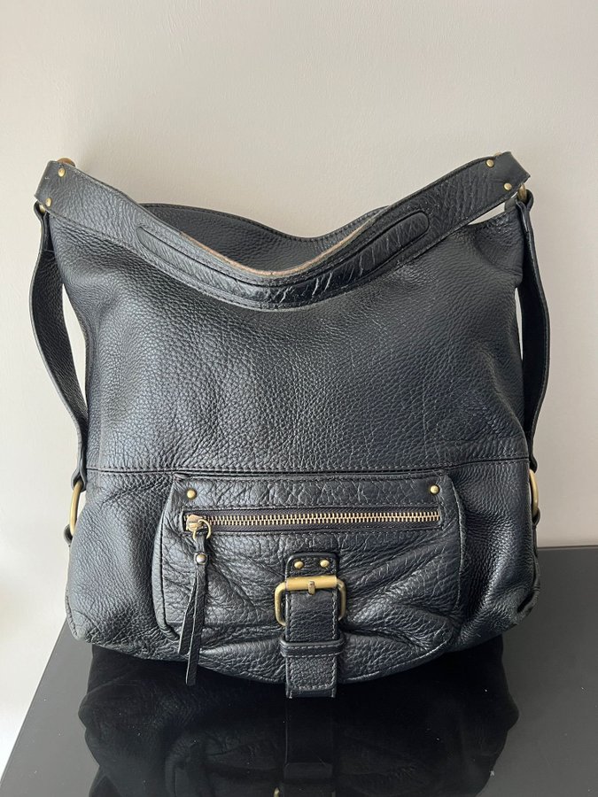 tote bag väska messenger crossbody skinn läder väska skinnväska grained skinn