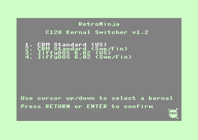 Menystyrda kernalswitchar med JiffyDOS för C128