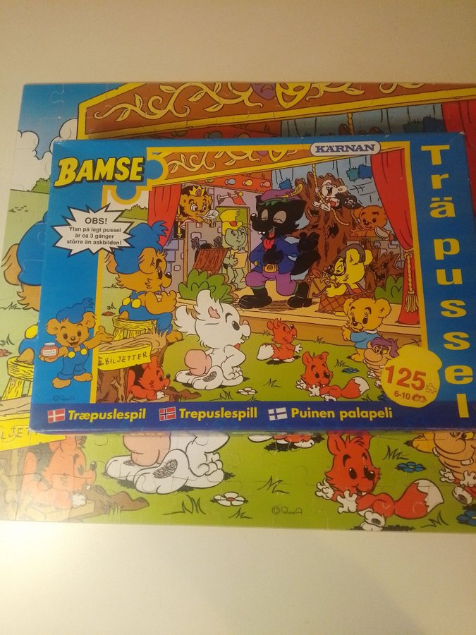 Bamse Träpussel 125 bitar