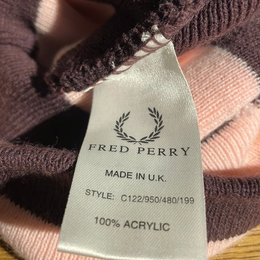 Fred Perry brun och rosa mössa S/M