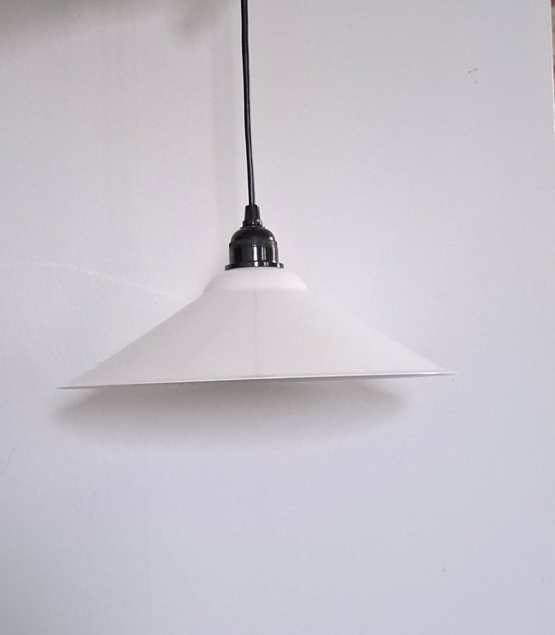 RETRO 80-TAL IKEA SKOMAKARLAMPA VIT METALL TAKLAMPA PENDELLAMPA LAMPA BELYSNING