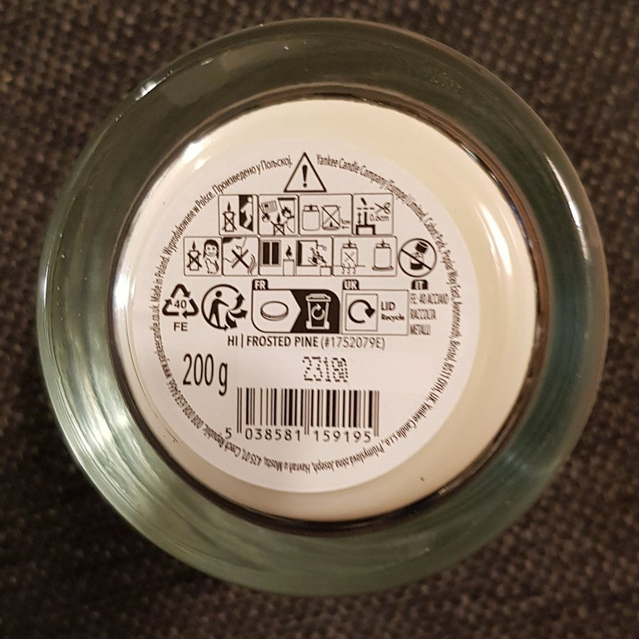 Yankee Candle, doftljus, "Frosted Pine", JUL, Billig frakt.