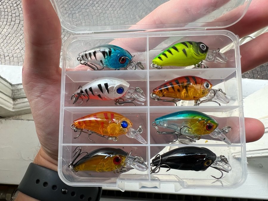 8-pack | Wobbler | Flera färger | 45cm | Rasselkulor | Flytande