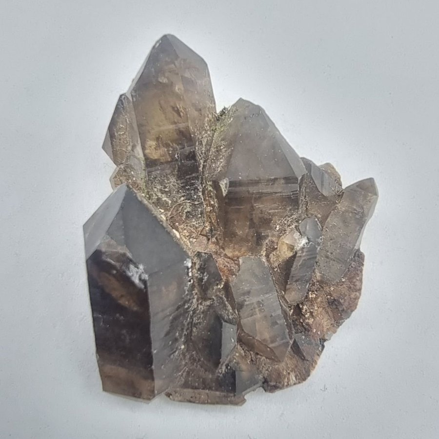 Smokey Quartz Cluster in matrix from Hurum Norway