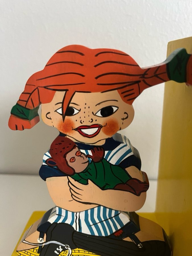 Bokstöd Pippi Långstrump, retro, 90-tal, Astrid Lindgren