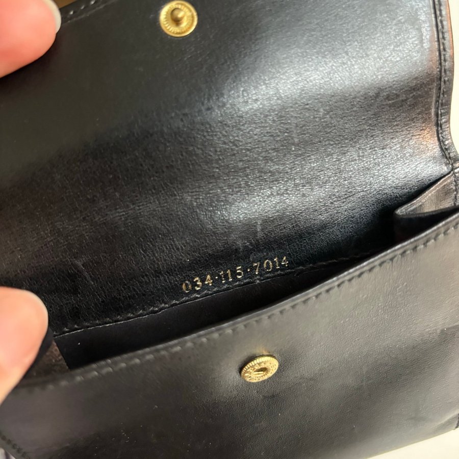 Gucci plånbok i svart skinn, vintage